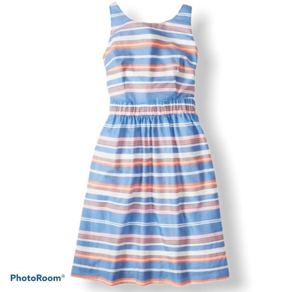 Boden Dresses & Skirts - Boden Hattie Blue Pink Horizontal Striped Dress